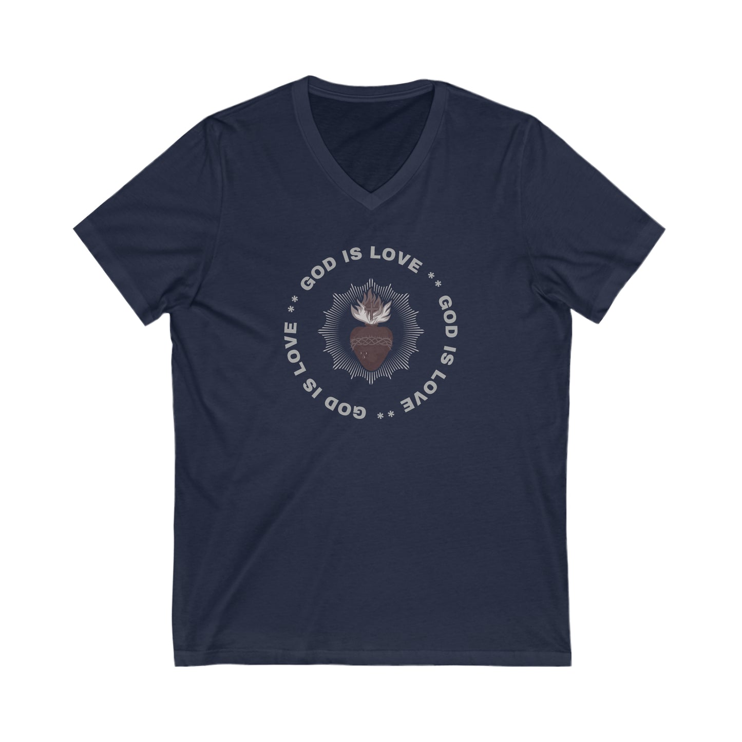 God Is Love / Sacred Heart V-Neck Tee