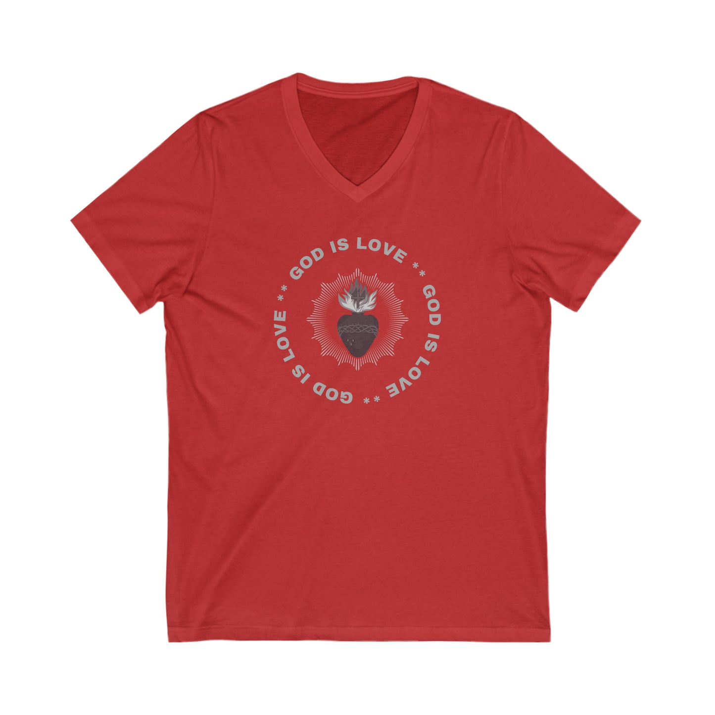God Is Love / Sacred Heart V-Neck Tee